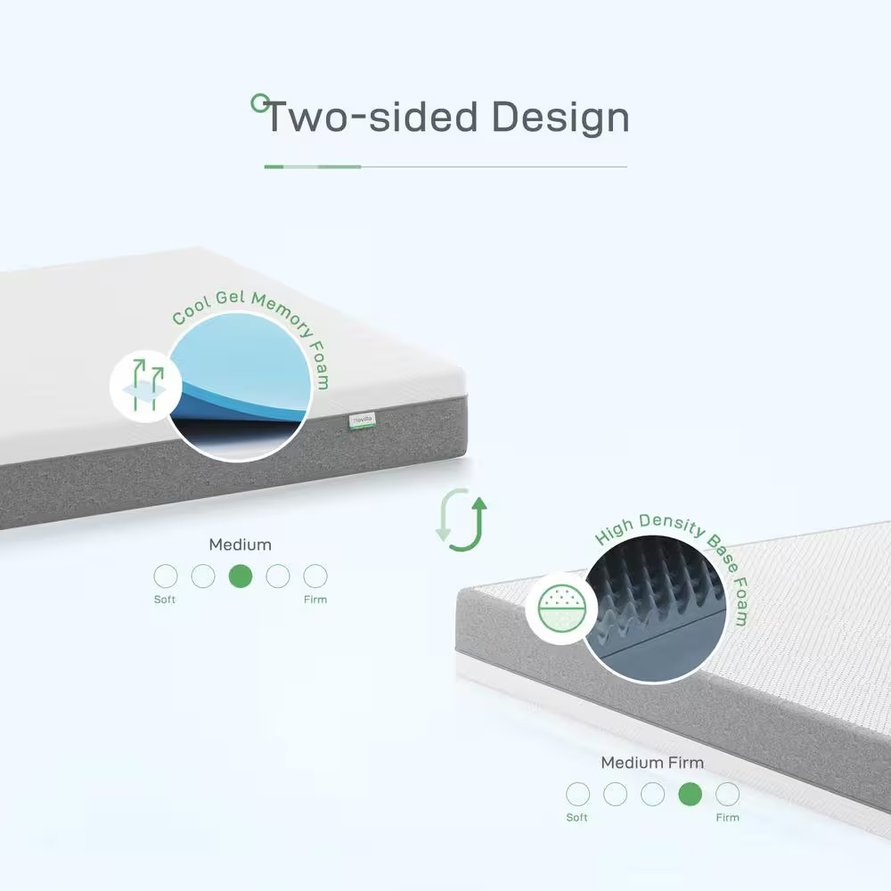 Tight Top 12 In. Medium Gel Memory Foam Twin XL Mattress, Oeko-Tex Standard 100