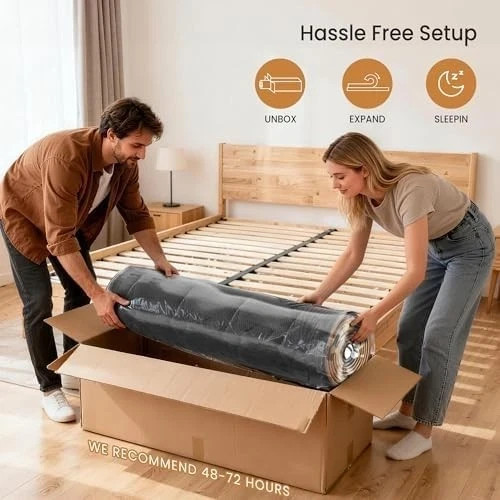 10″ Colchones TWIN Size De Espuma 10 Pulgadas Memory Foam Mattress Cooling Bed