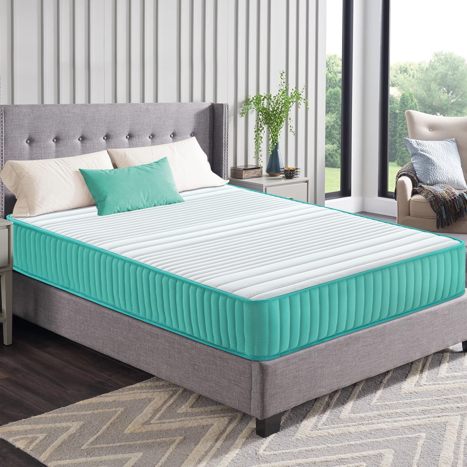 12″ Full Queen King Size Cooling Gel Memory Foam Hybrid Spring Mattress In a Box