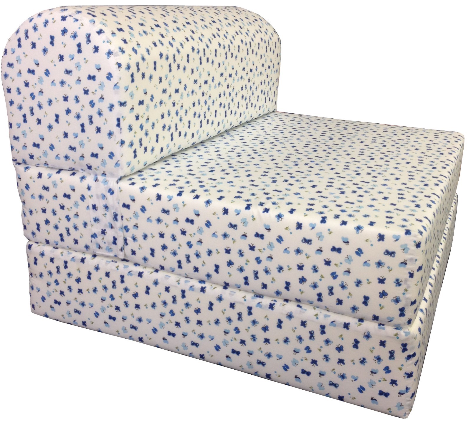 Twin 6x32x70 Flip Chair Folding Foam Beds, Foldable Sofa bed, Butterflies