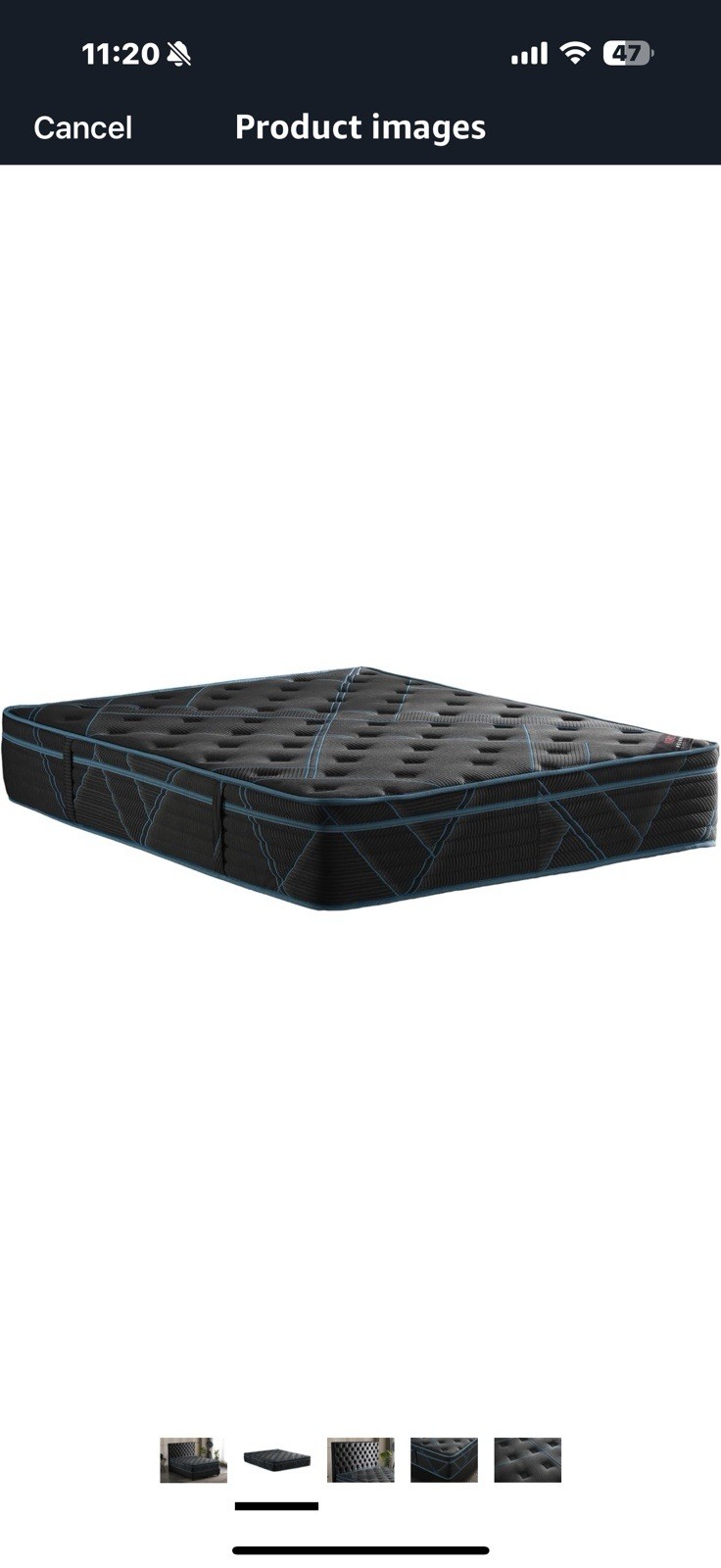 Ottomanson Twin 13″ Luxury Black vBlue Eurotop Mattress – Inspired