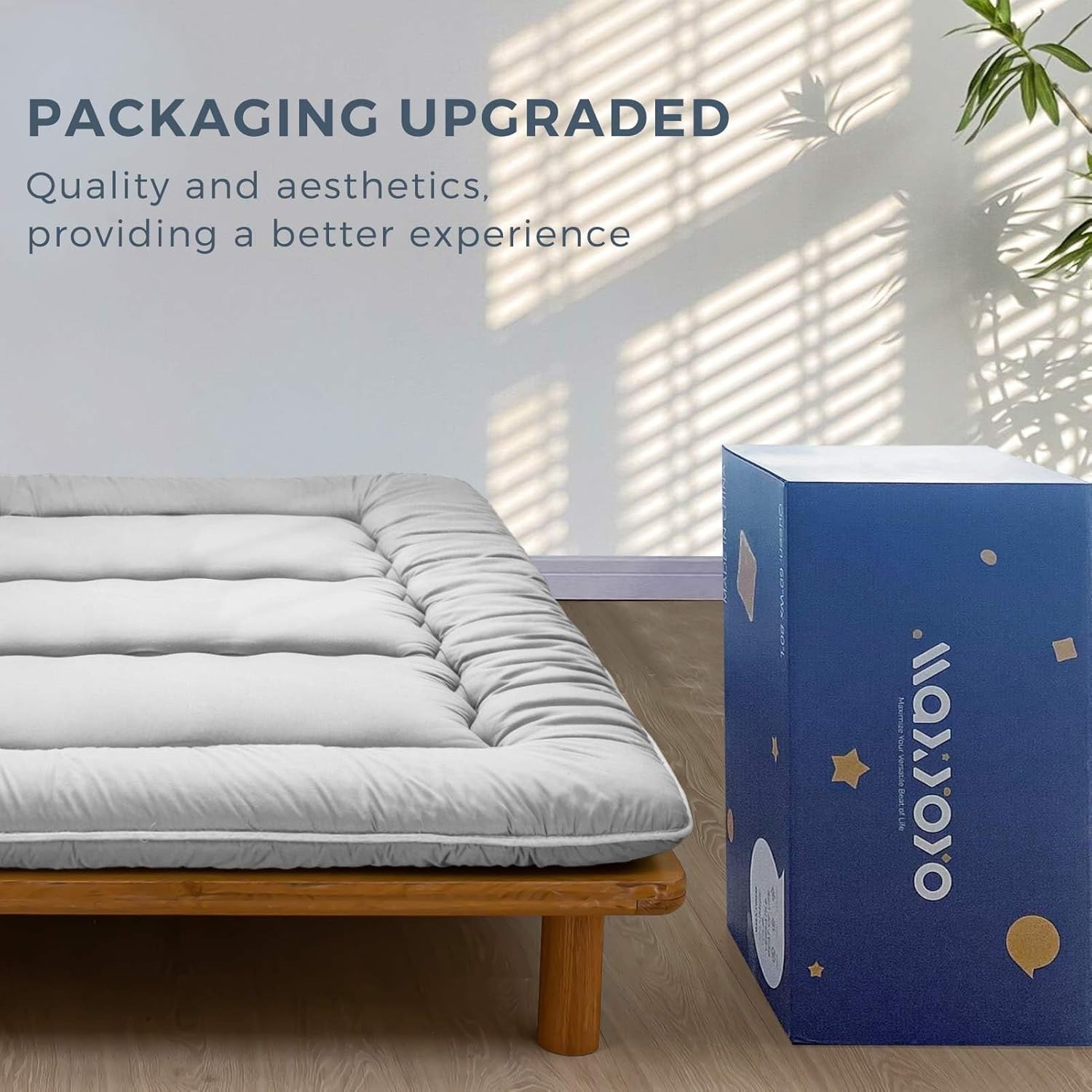 Luxurious Japanese Futon Mattress – Twin Size, Foldable, Grey Daybed Solution