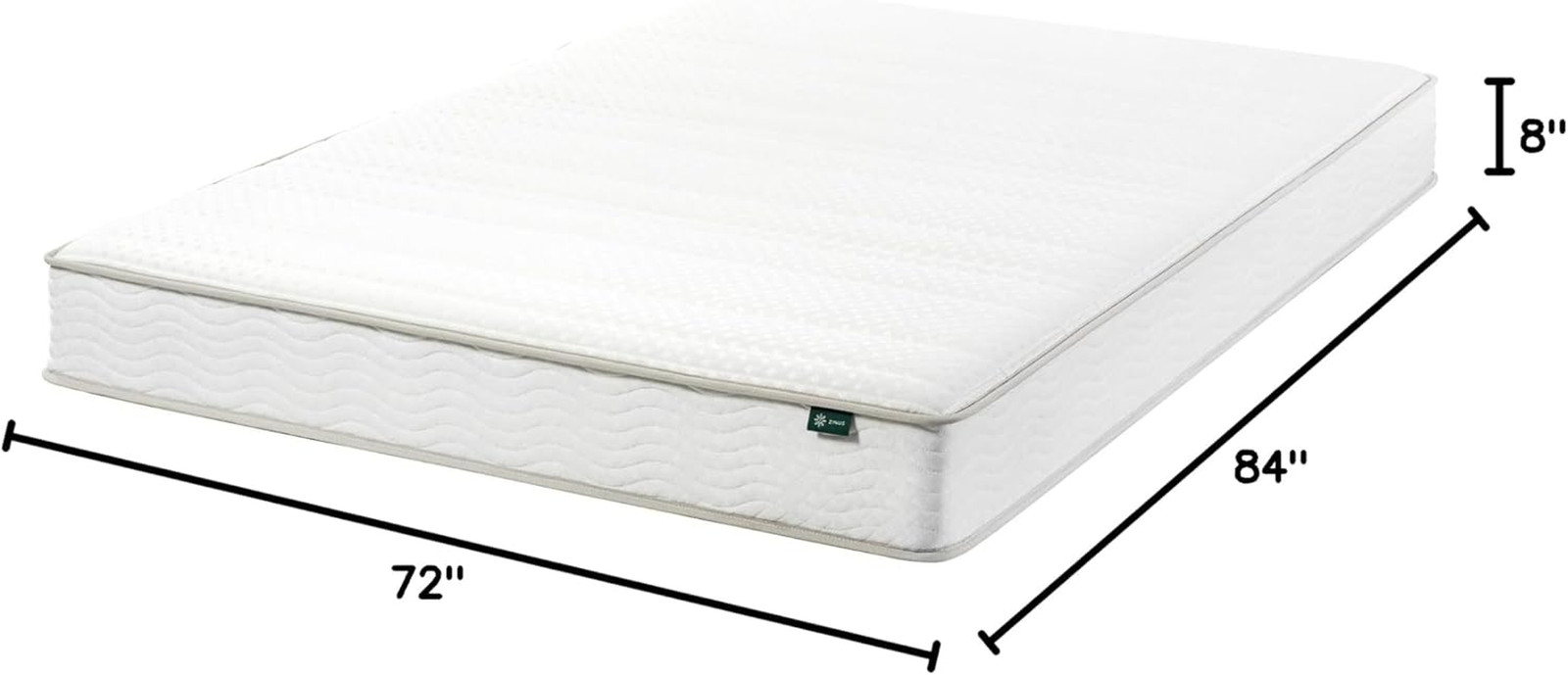 Zinus 8″ Hybrid Mattress, California King, Medium Firm, Safe & Durable
