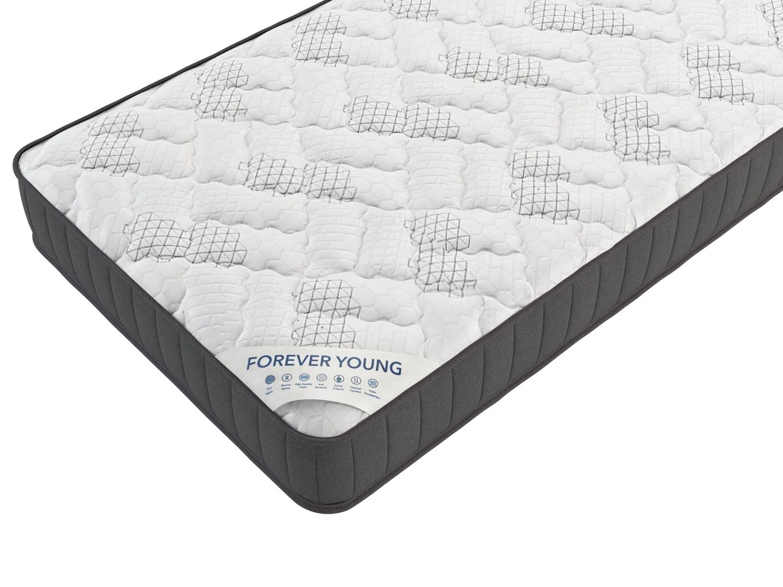 Twin 9″ Hybrid Mattress – Medium Firm Support – Made in USA – Individually Po…