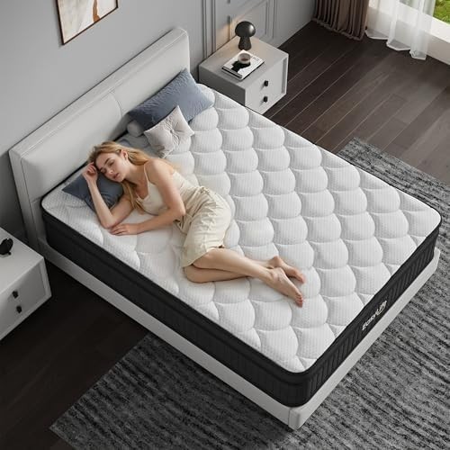 12 Inch Queen Mattress in a Box Hybrid Gel Memory Foam Pocket Spring Soft Plush