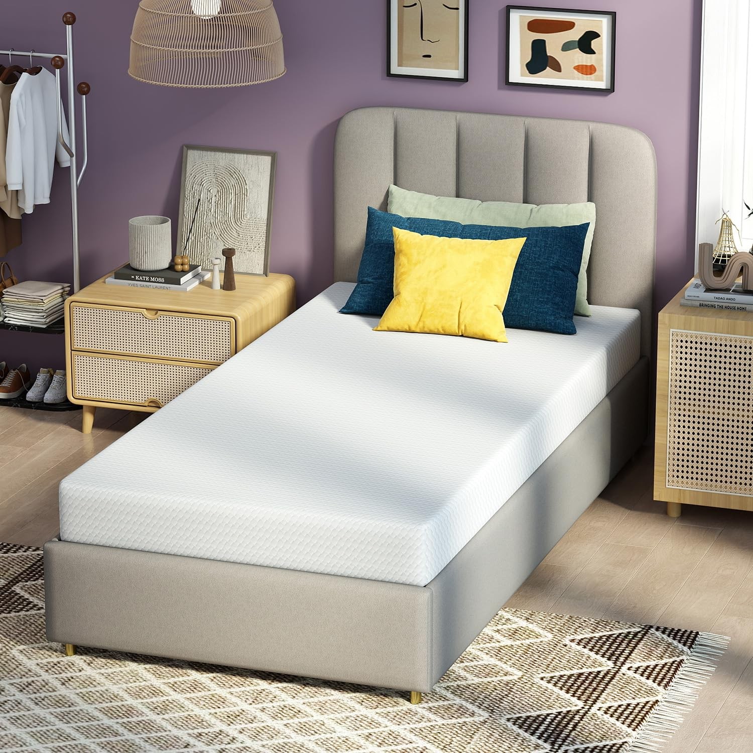 Twin XL Gel Memory Foam Mattress Medium Firm Pressure Relief Cooling CertiPUR-US