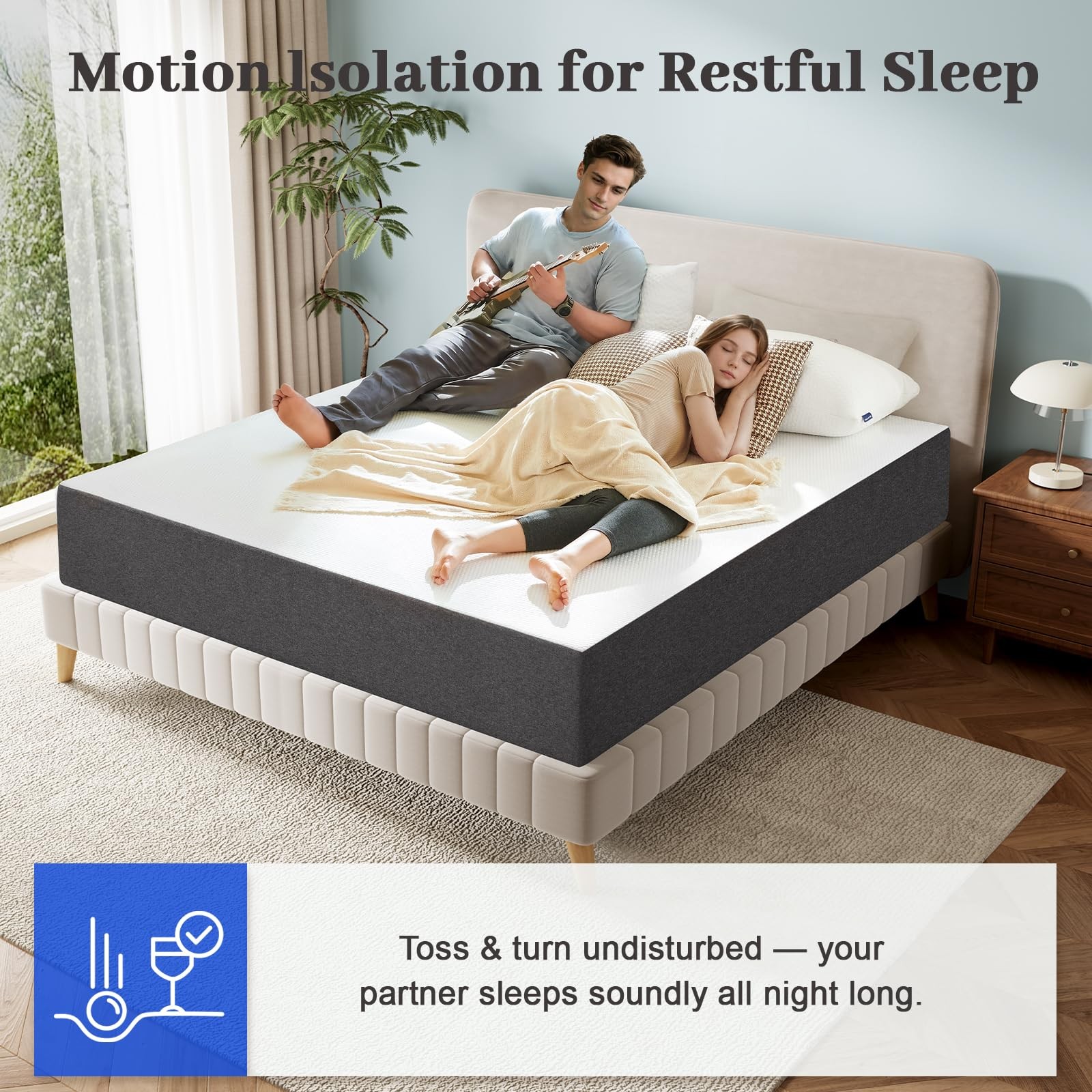 8 Inch Twin Size Mattress No Fiberglass Gel Memory Foam Mattress for Cool Nig…