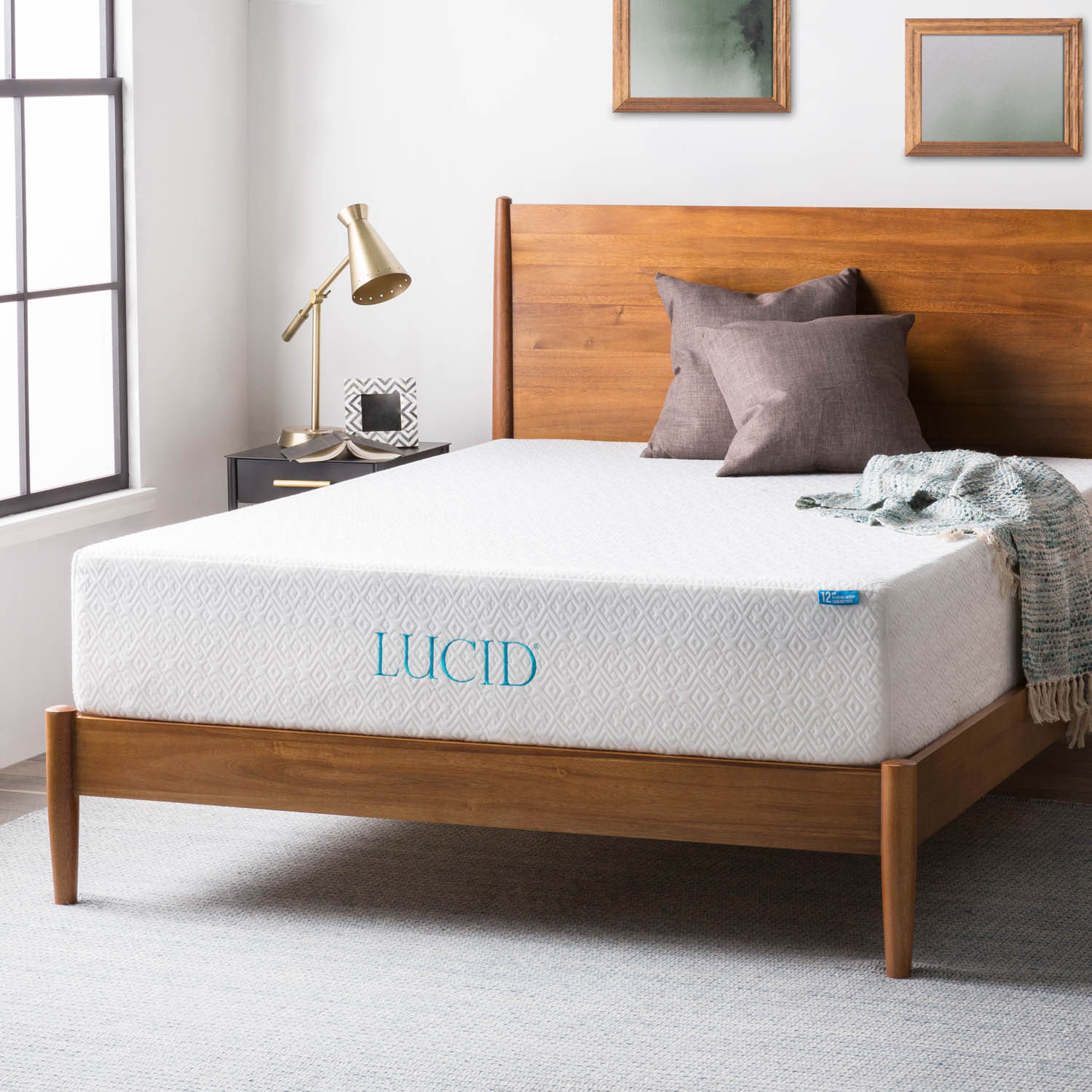 LUCID 6, 8, 10, and 12 Inch Gel Memory Foam Mattress – Twin Full Queen and King