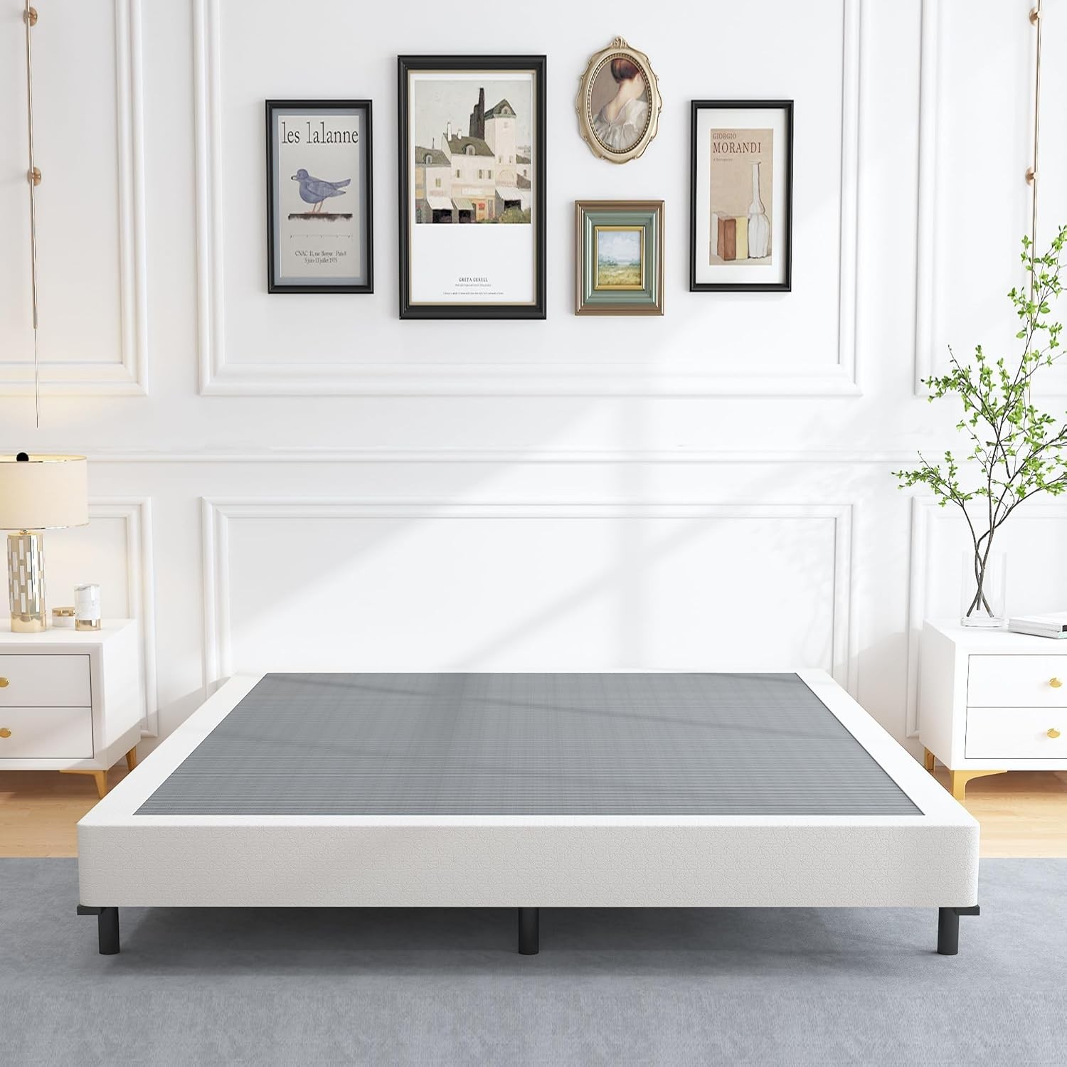 ALDRICH 5 Inch Heavy Duty Metal Box Spring Mattress Foundation Queen, 5