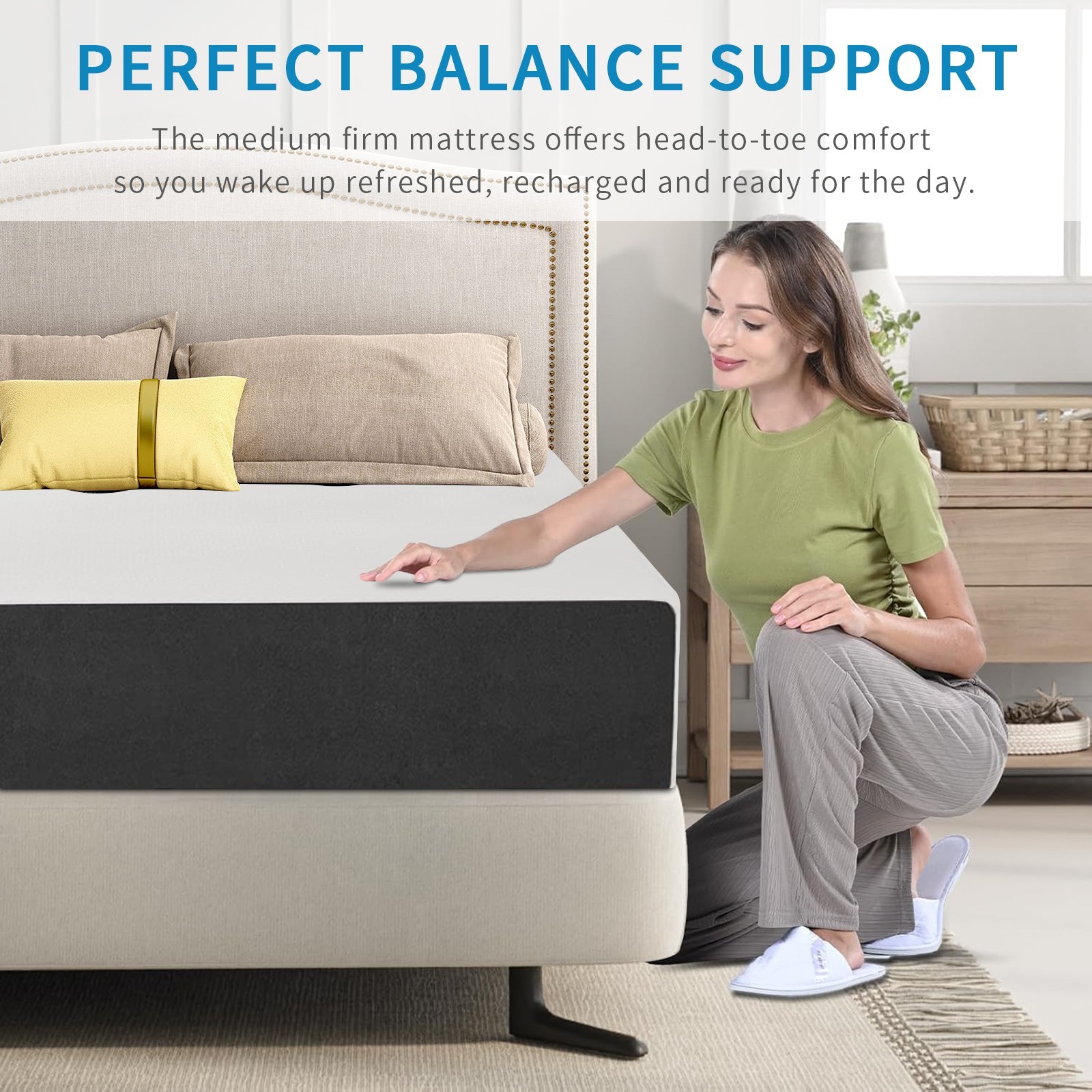 5″ 6″ Memory Foam Mattress Medium Firm Support Mattress in a Box,Fiberglass Free