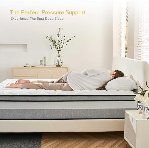 12 Inch Queen Mattress in a Box Hybrid Gel Memory Foam Pocket Spring Soft Plush
