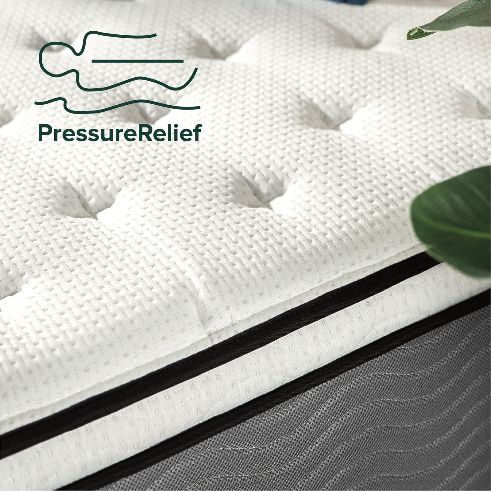 Zinus 12″ Queen Size Pressure Relief Hybrid Mattress Comfort Foam Pocket Springs