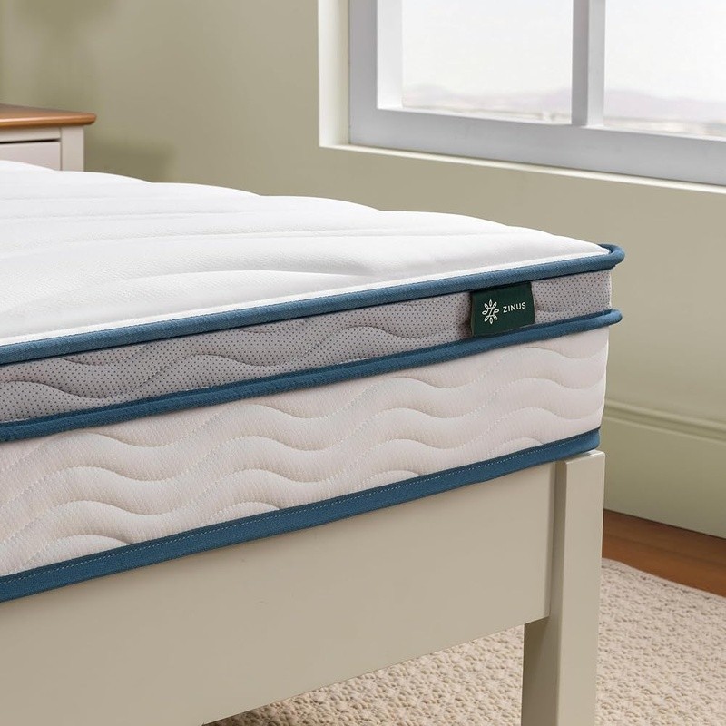Twin Mattress Foam Innerspring Support CertiPUR Safe High Density Euro Top New