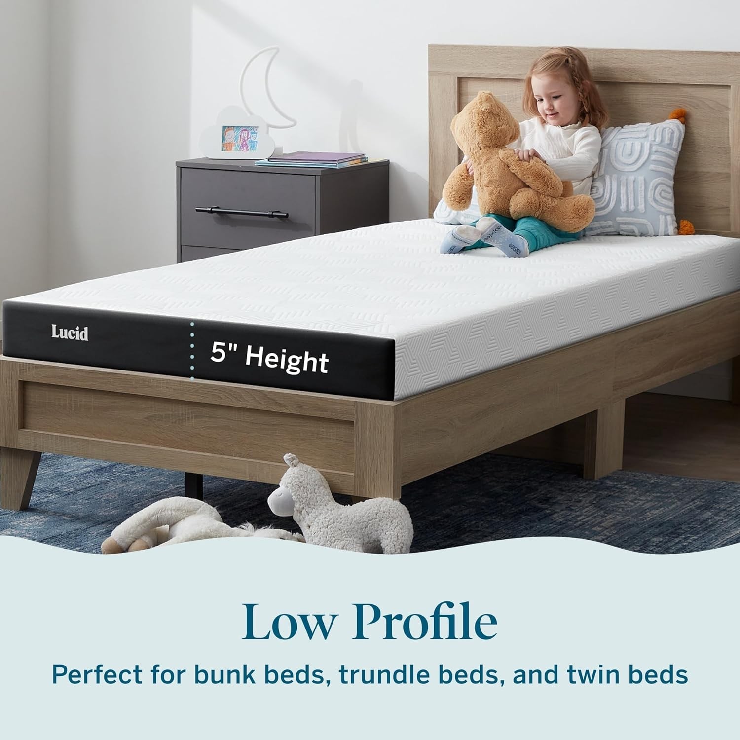 Memory Foam Mattress Twin Size Firm Bed in a Box Breathable Gel Infused