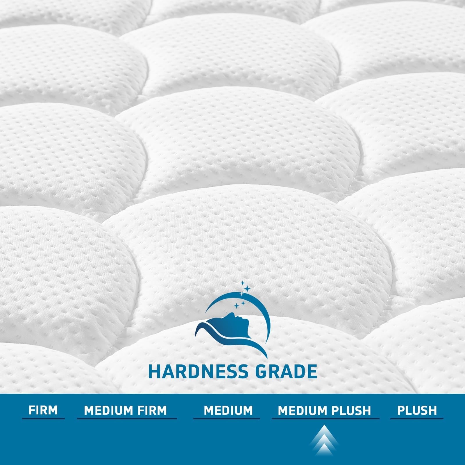 14 Inch Hybrid Mattress in a Box, 7-Zone Support Pocketed Coils & Air Fiber M…