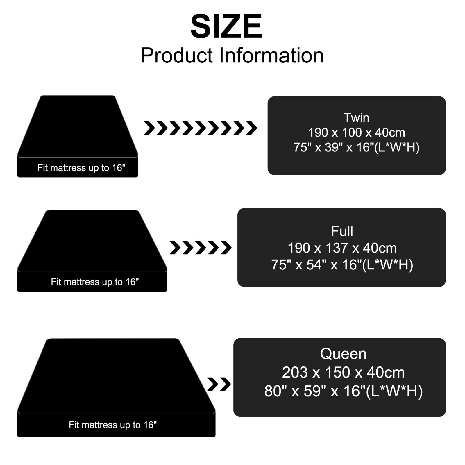 190GSM Polyester Brushed Silky Fitted Sheet Deep Pocket 16 Inch