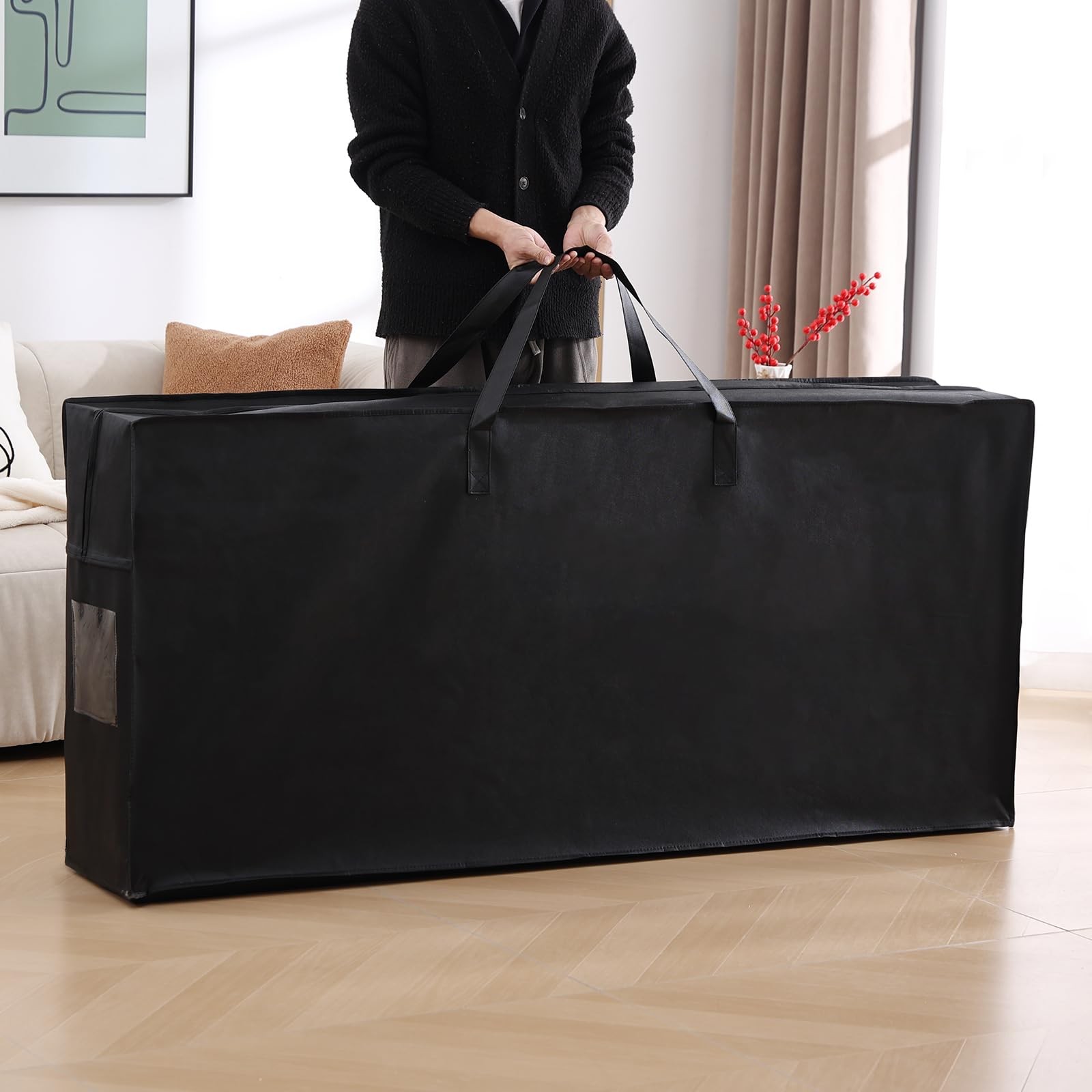 Folding Mattress Storage Bag, Carry Case for Trifold Memory Foam Mattress, Co…