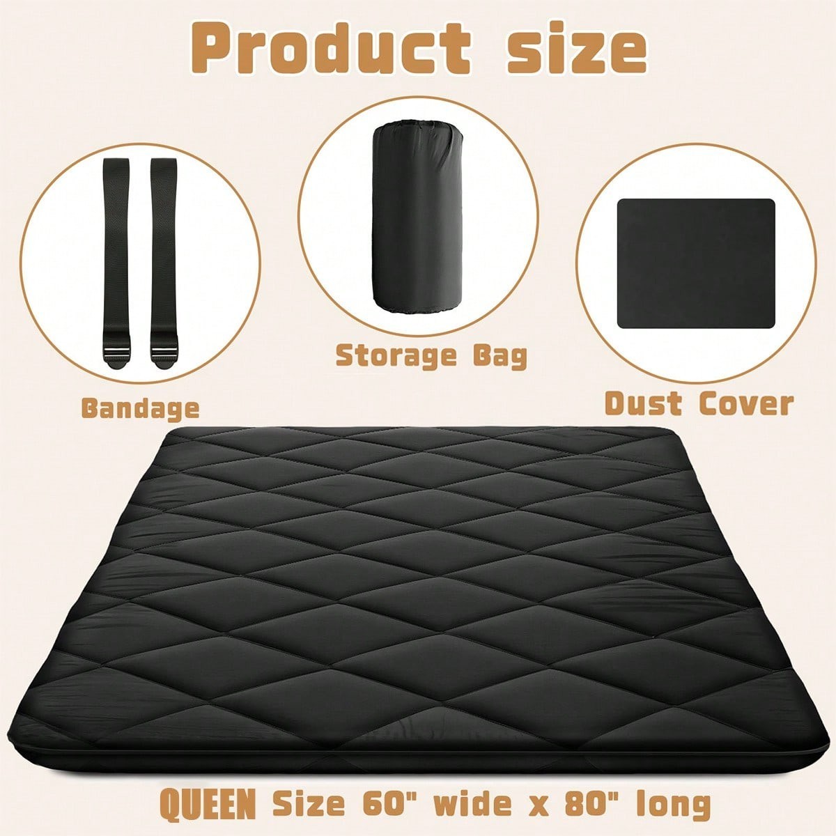 Floor Mattress, High Density Comfortable Foam, Thicken Foldable