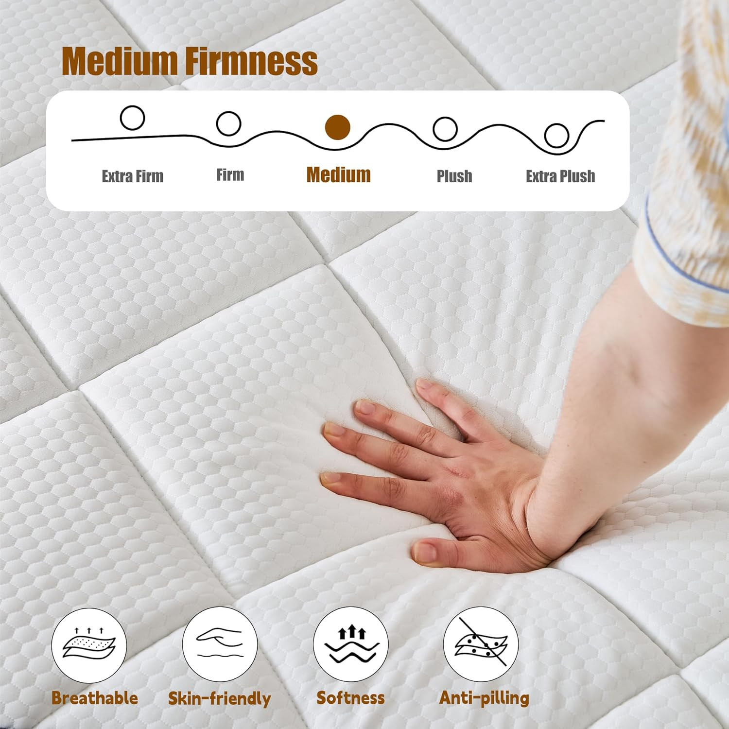 Twin Size Mattress 10 Inch,Twin Mattress in a Box for Cool Sleep Gel Memory Foam