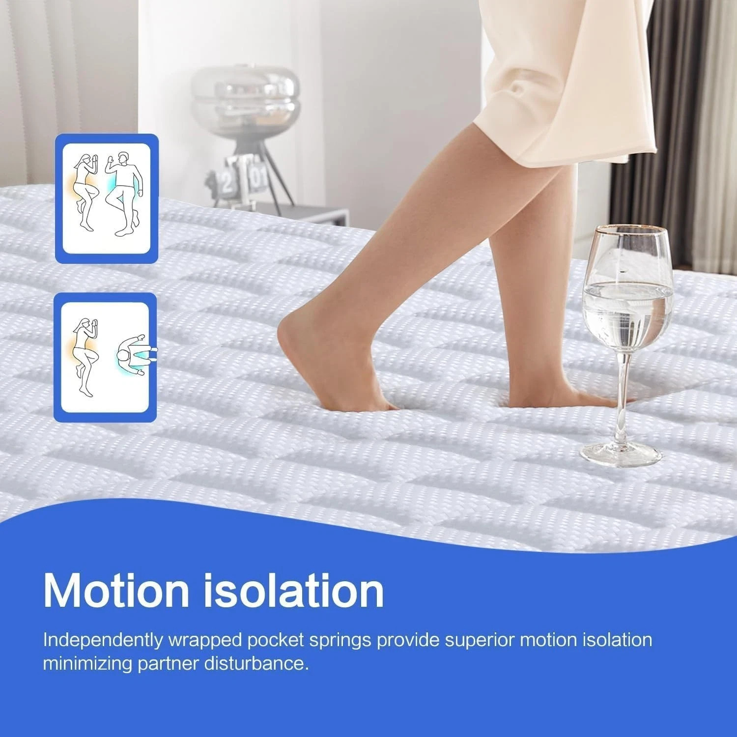 EGOHOME 14 Inch King Size Memory Foam Mattress for Back Pain, Cooling Gel Mattre