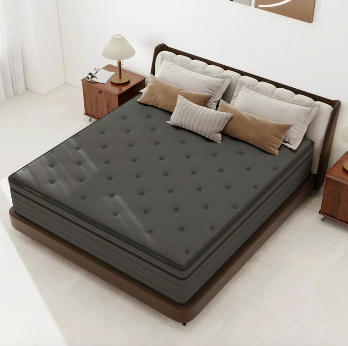 14″ Colchones King Size De Espuma 14 Pulgadas Memory Foam Bed Hybrid Mattress