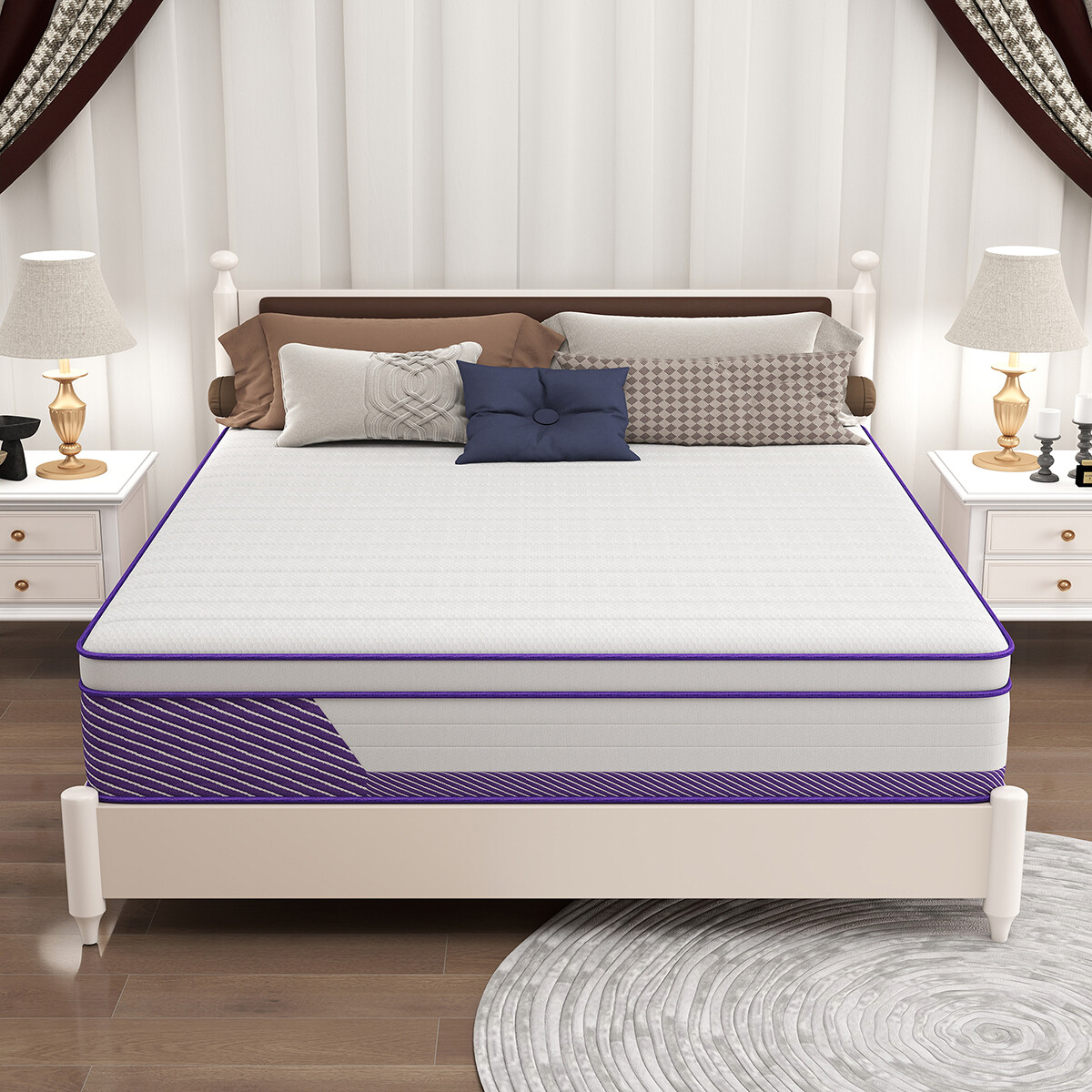 12/14 Inch Mattress Memory Foam InnerSpring Twin Full Queen King Size In A Box