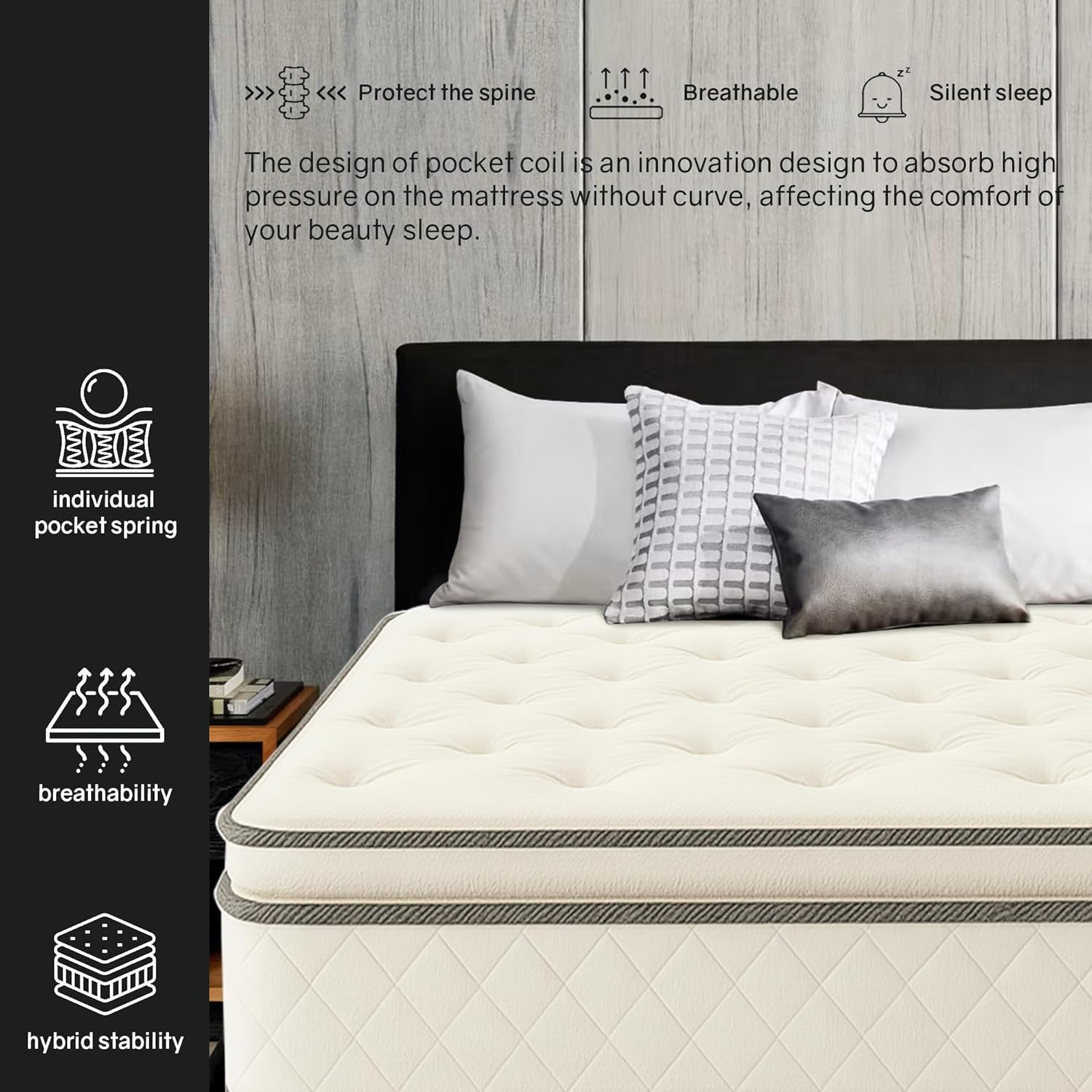 10-Inch Plush Pillowtop Innerspring Mattress – Full XL Size Comfort