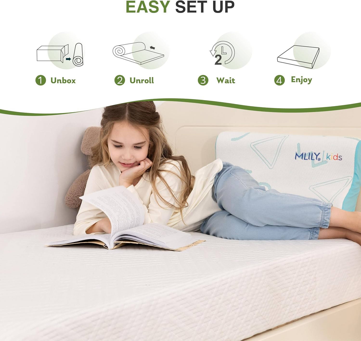 Twin Mattress in a Box, 6 Inch Mattresses for Kids Bed Single Size Daybed Indivi