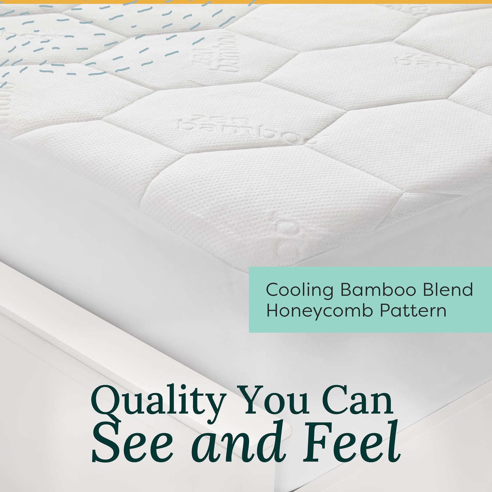 Zen Mattress Pad Cover – Cooling Bed Topper & Waterproof Protector w/Deep Poc…