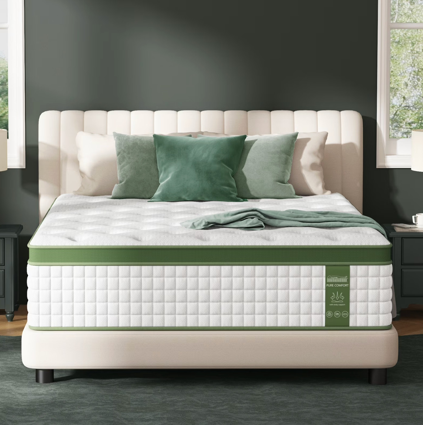 14″ Full Colchon Gel Memory Foam Hibrido Full Cama Mattress Hybrid Medium Firm