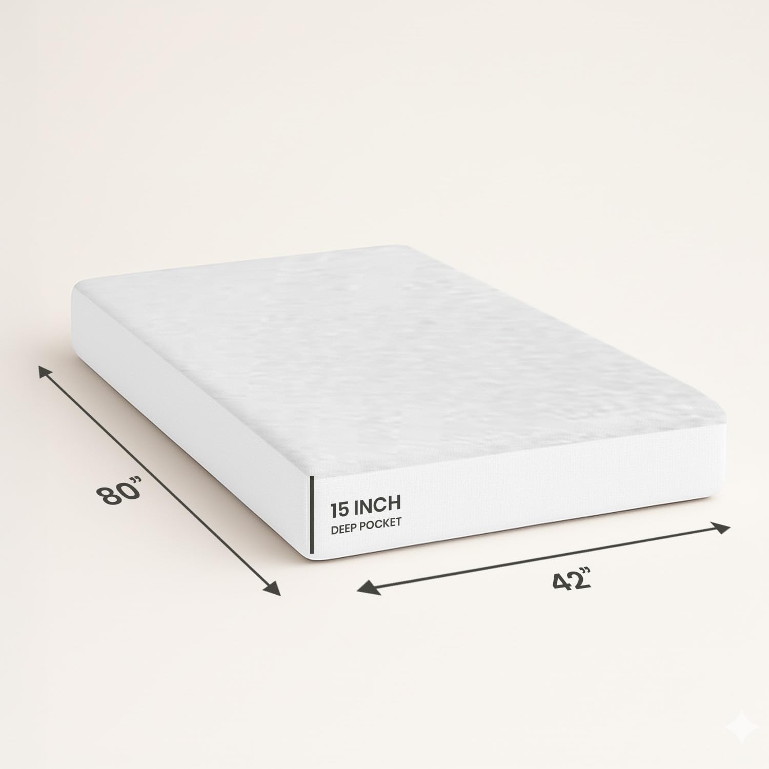 SGI bedding Waterproof RV Bunk Cot Bed 42X80″ Truck Sleeper, 01 – White
