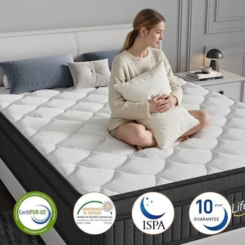12 Inch Queen Mattress in a Box Hybrid Gel Memory Foam Pocket Spring Soft Plush