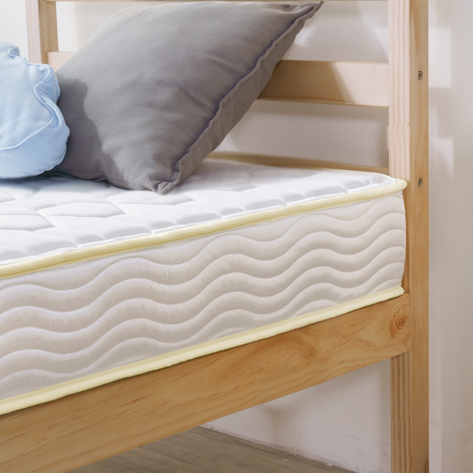 6 Inch Innerspring Coil Mattress, Steel Coils, Firm Support, Twin, Twin-XL Queen