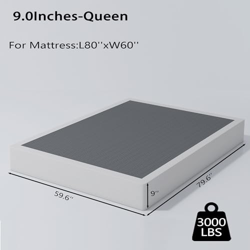 Box Springs 9 Inch Heavy Duty Metal Box Spring Mattress Foundation Queen
