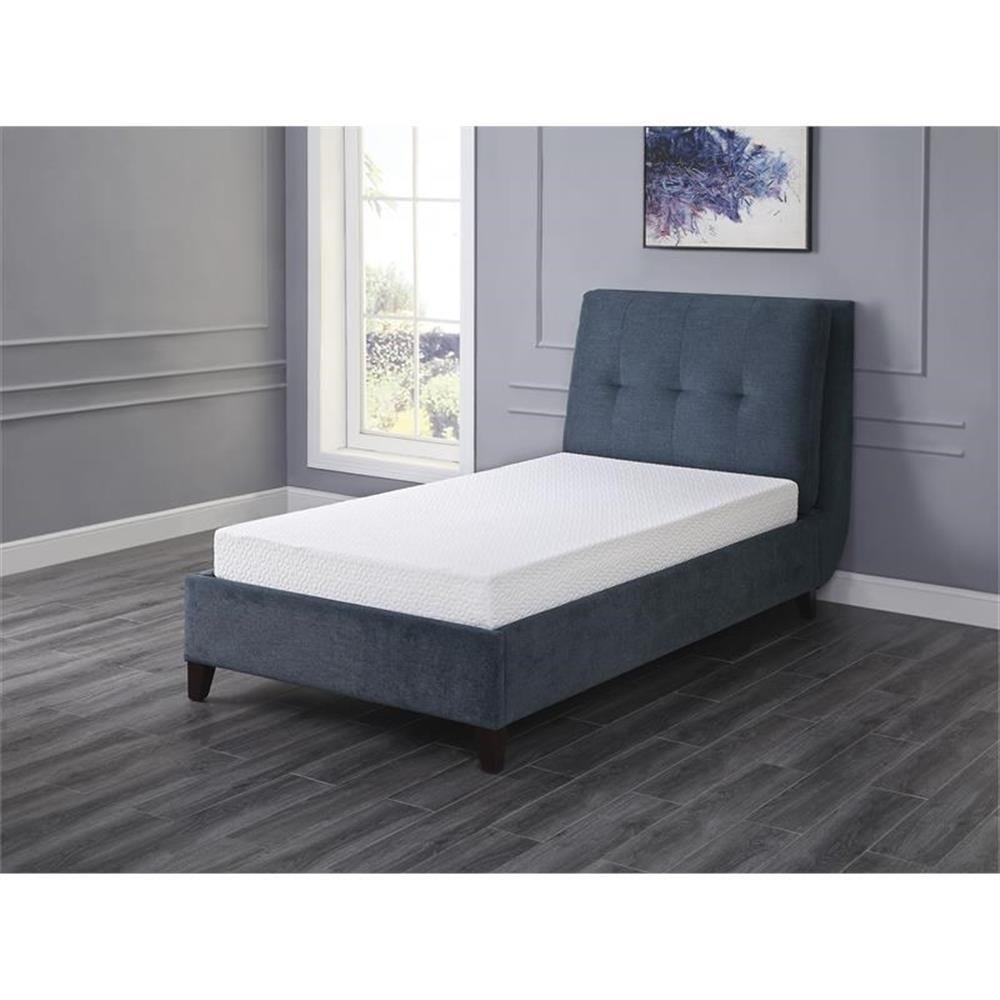 Pemberley Row Fabric White Twin Mattress Rectangular Breathable 6″ Unassembled