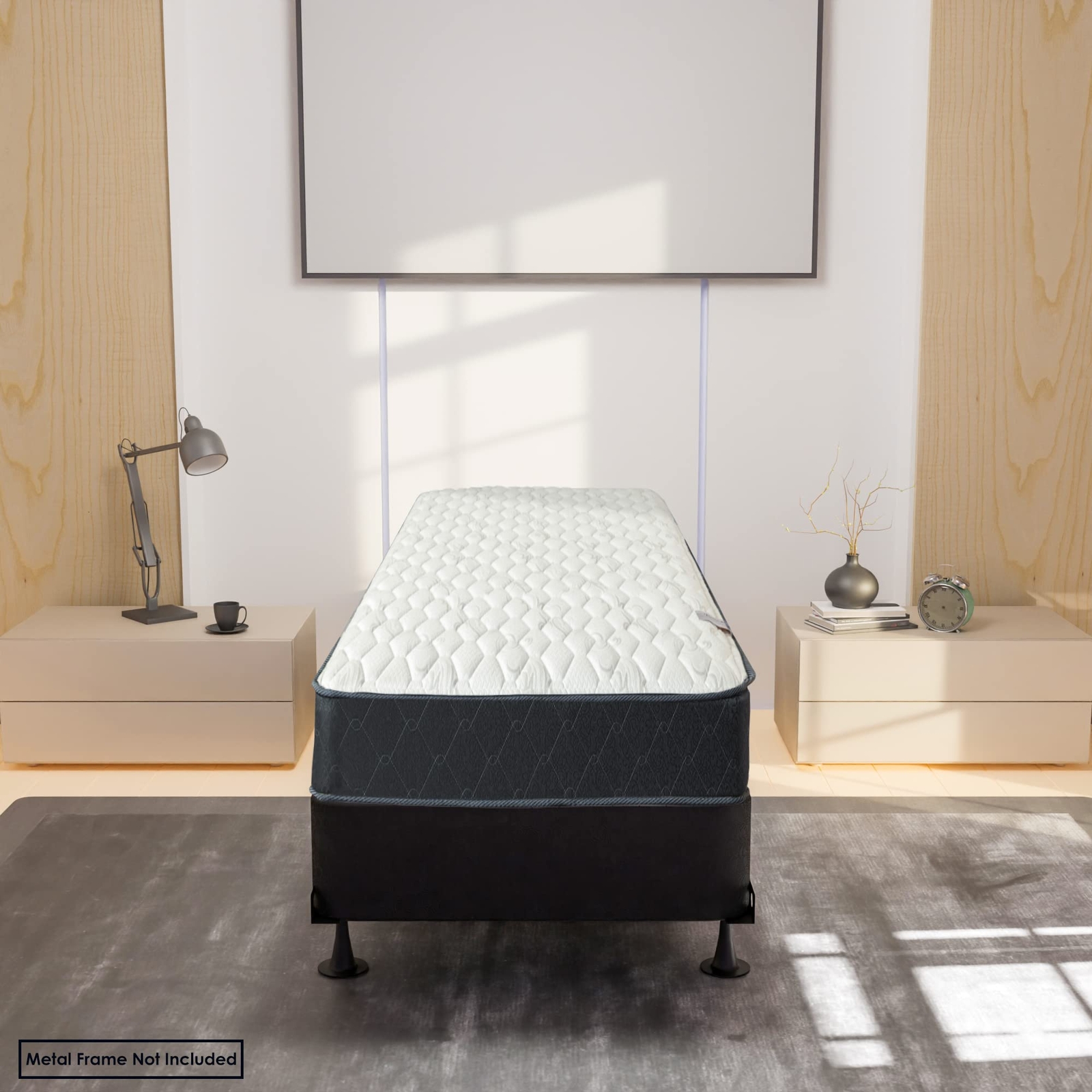 Spring Solution 4″ Split Wood Traditional Box Spring/Foundation for Mattress Set