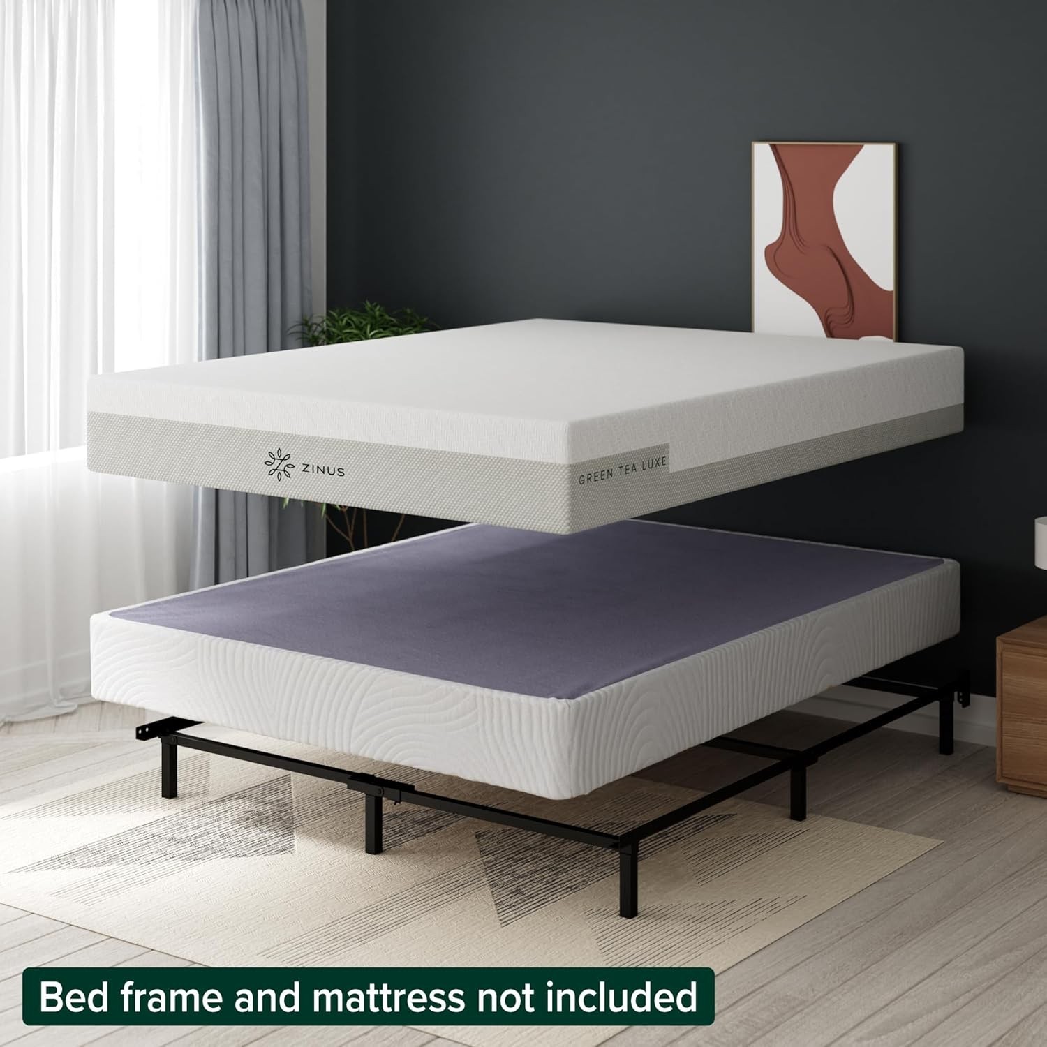 Edgar 8 Inch Bamboo Box Spring, Mattress Foundation, Sturdy Bamboo Structure,…