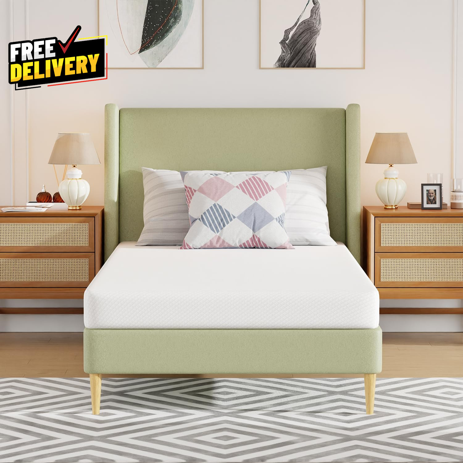 5 Inch Twin XL Gel Memory Foam Mattress Medium Firm Washable Cover CertiPUR-US