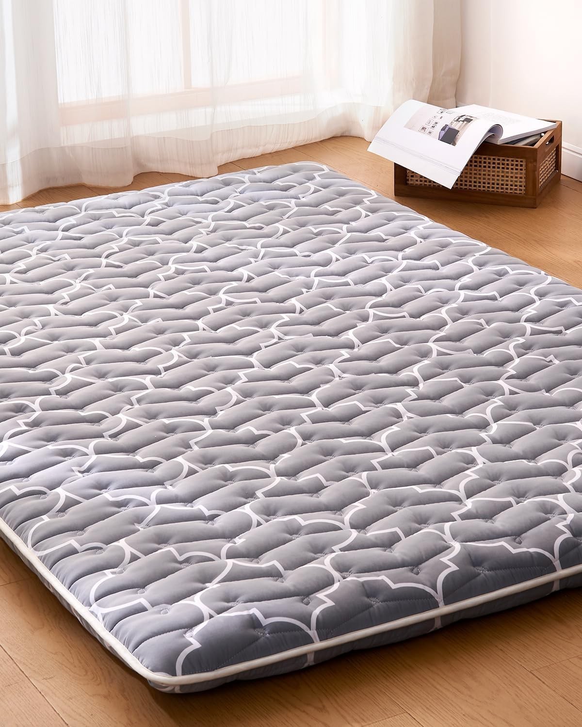 6th Generation Japanese Floor Futon Mattress Extra-Thick 9-Layer Modern Futon W/