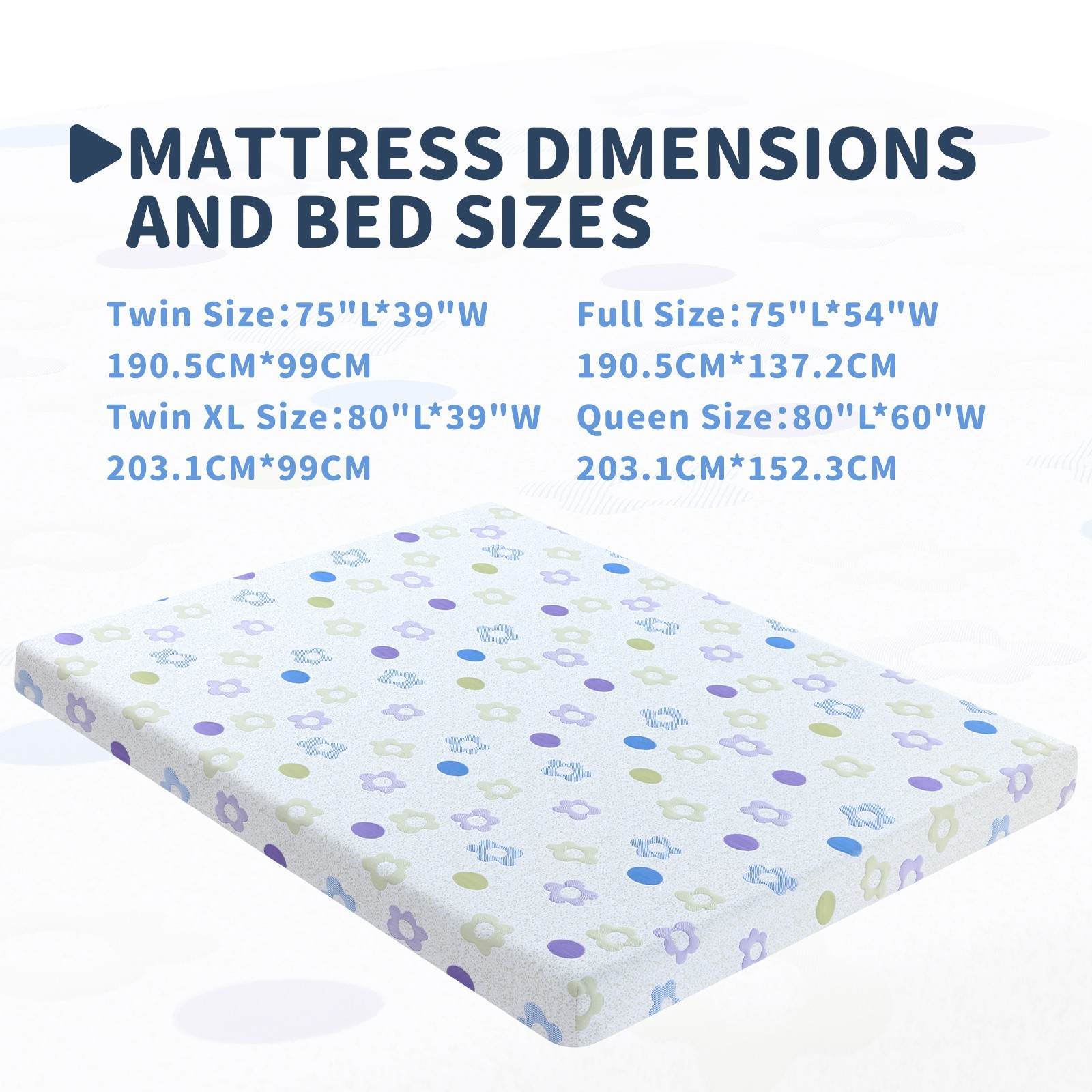 5″ 6″ Breathable Memory Foam Mattress,Medium-Firm Twin Txl Full Queen Mattress