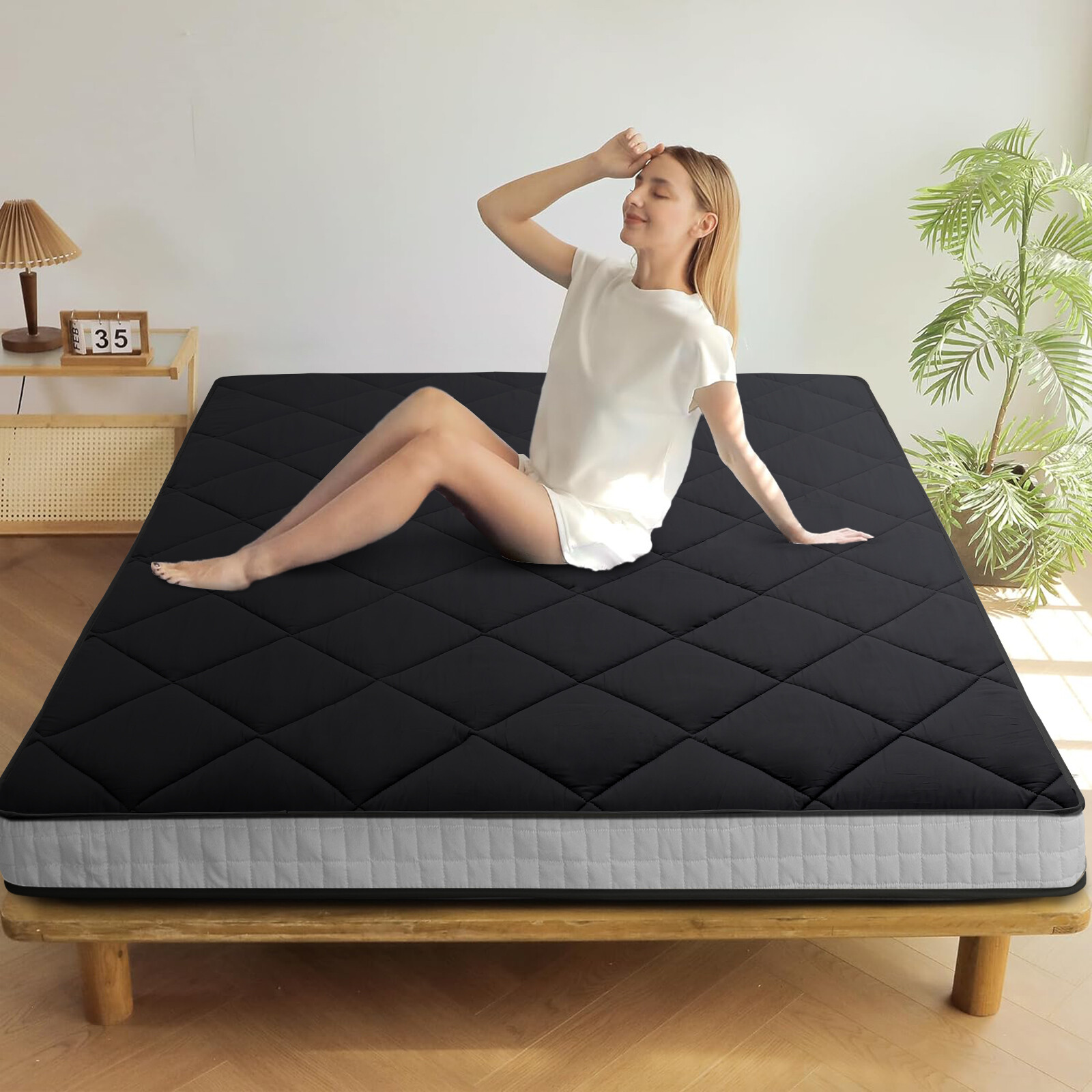 SLSY Futon Mattress Japanese Floor Mattress Tatami Pad Diamond Pattern Mattress