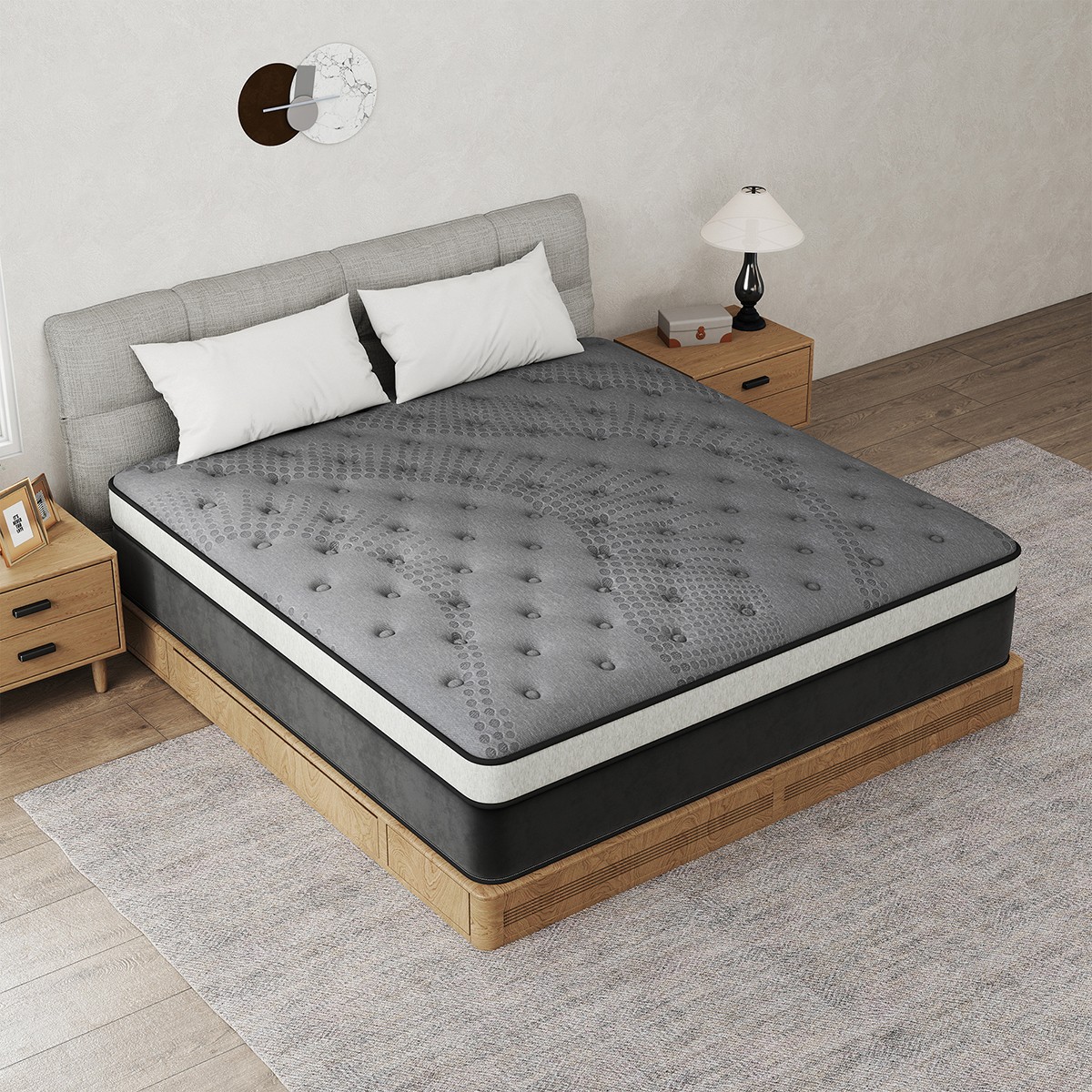 12/14 Inch Twin Full Queen King Mattress in a Box Gel Memory Foam Pocket Spring