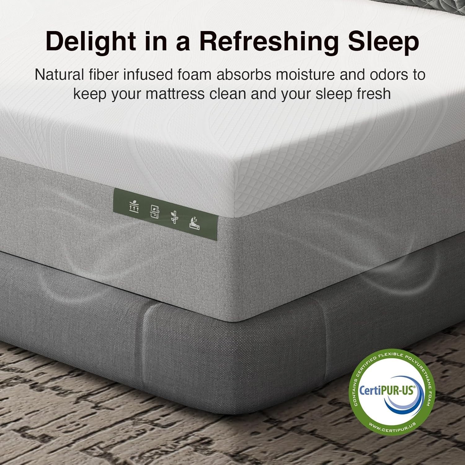 14 Inch Memory Foam Mattress Queen Size Grey Novilla Gel-Infused Bliss Cooling