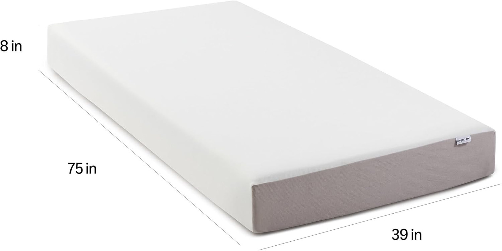 Memory Foam Mattress, Soft Plush Feel, Breathable, Contours to Body, 8 Inch, Twi
