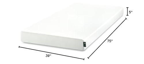 5-Inch Twin Memory Foam Mattress – Green Tea Infused, Medium Firm, Fiberglass Fr