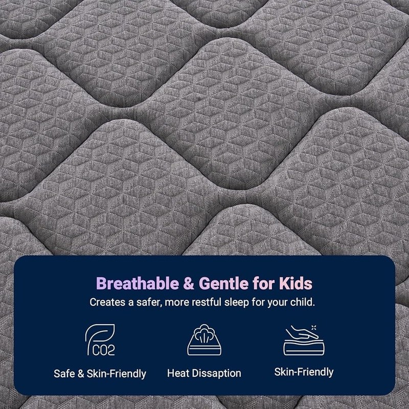Twin Mattress Bonnell Coil Gel Memory Foam Breathable Support Spine Alignment US