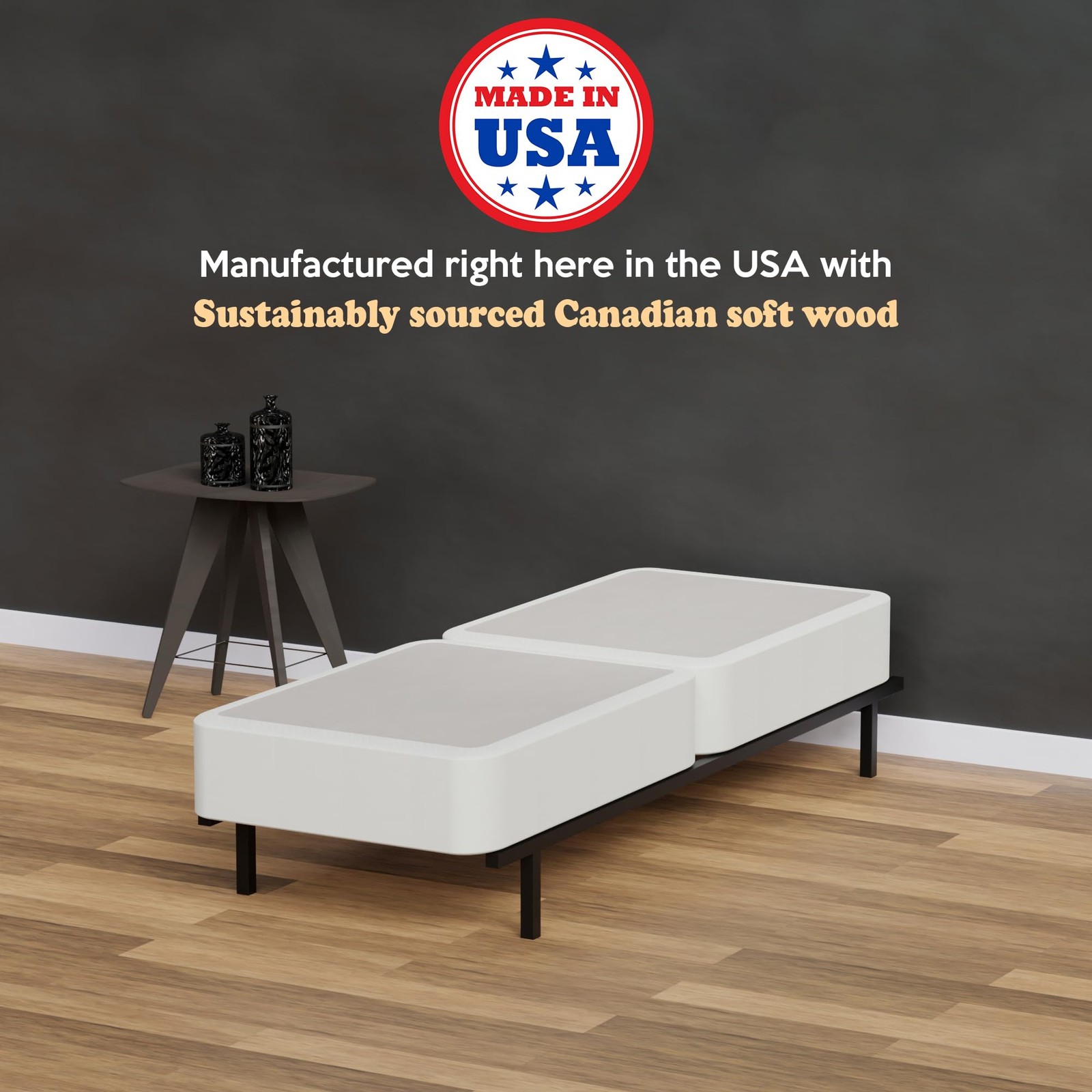 8-Inch Fully Assembled Split Wood Traditional Spring/Foundation for Mattress …