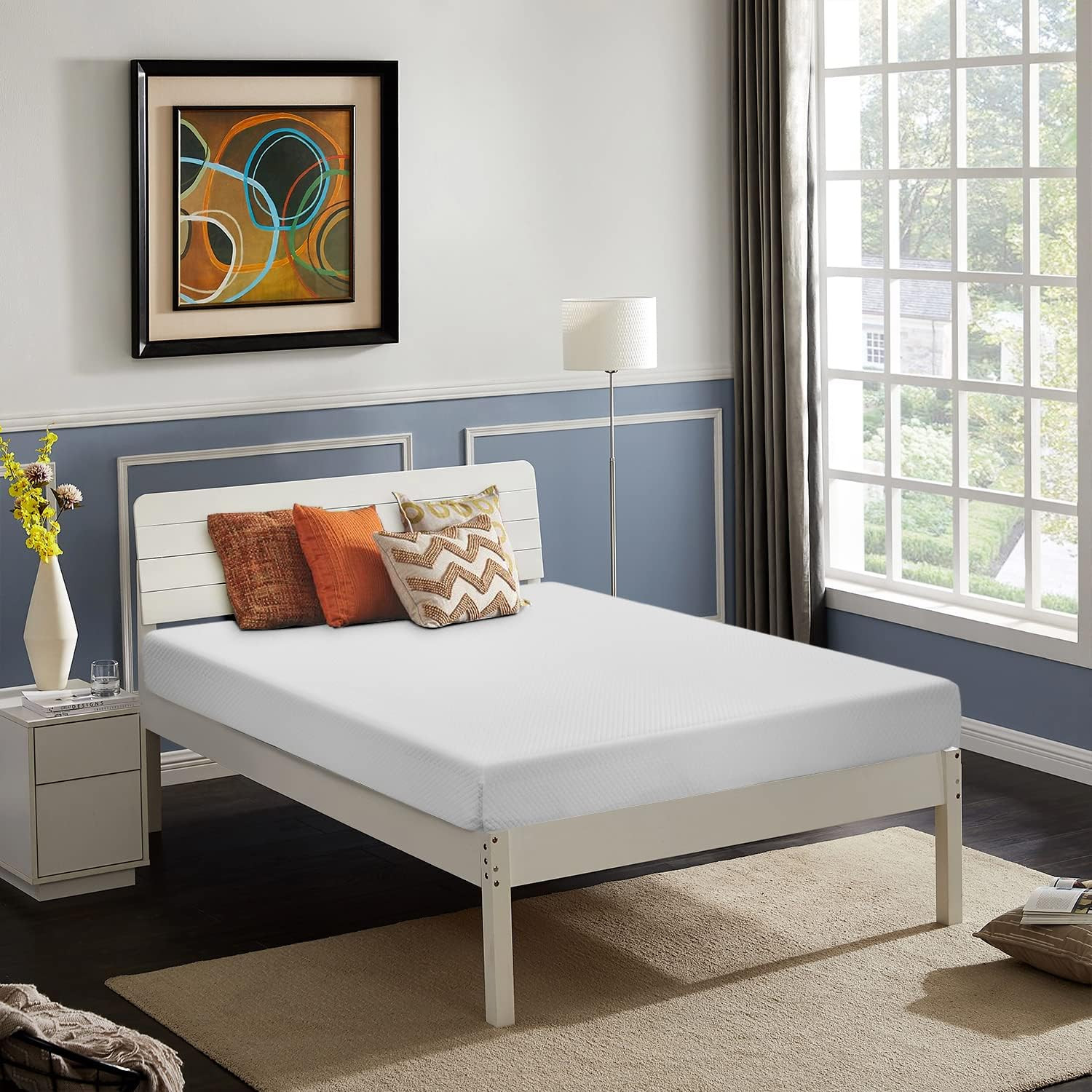Colchon 5 Inch Twin firmeza media espuma gel blanca Bed in a Box CertiPUR US