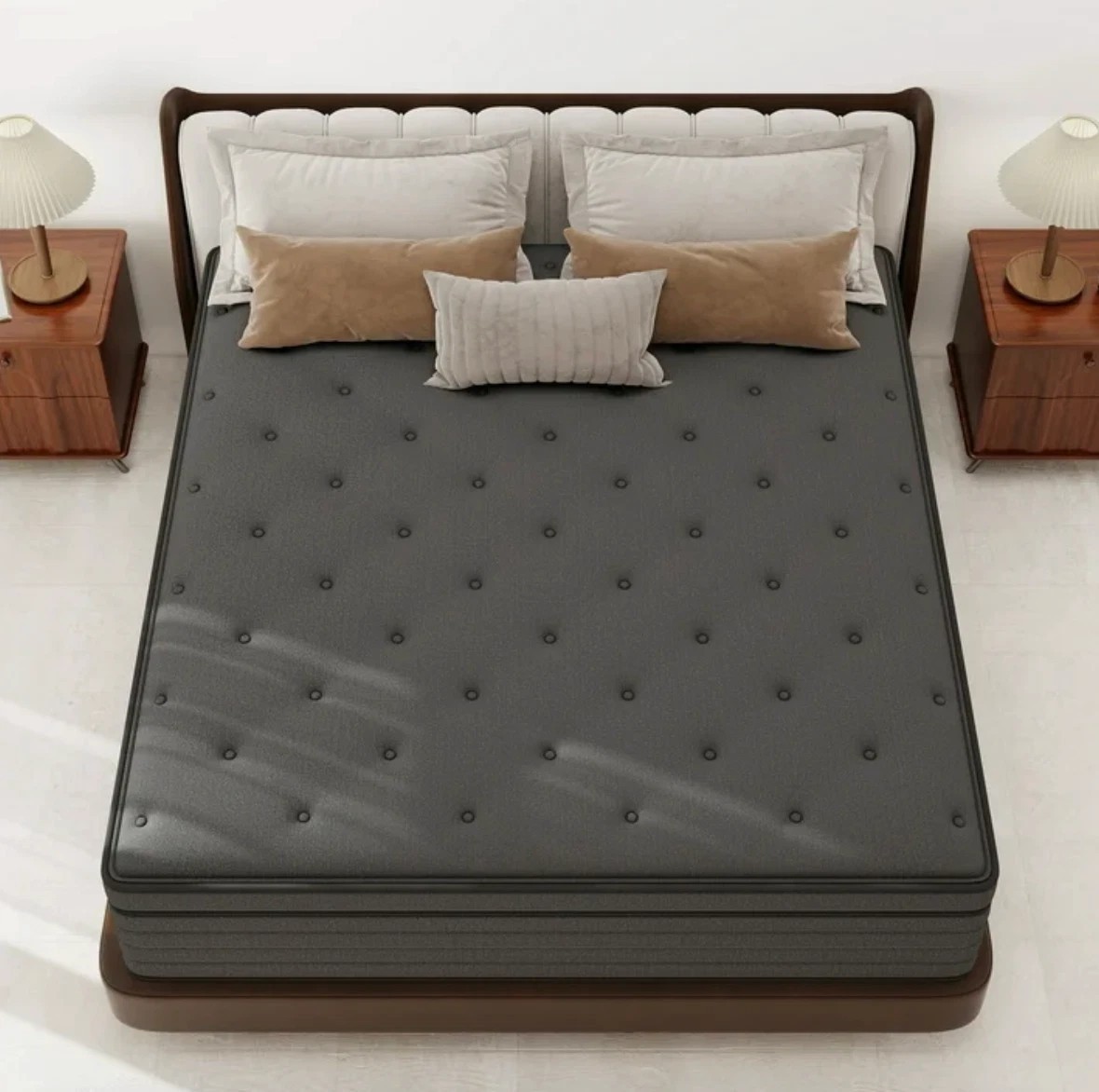 14″ Colchones King Size De Espuma 14 Pulgadas Memory Foam Bed Hybrid Mattress