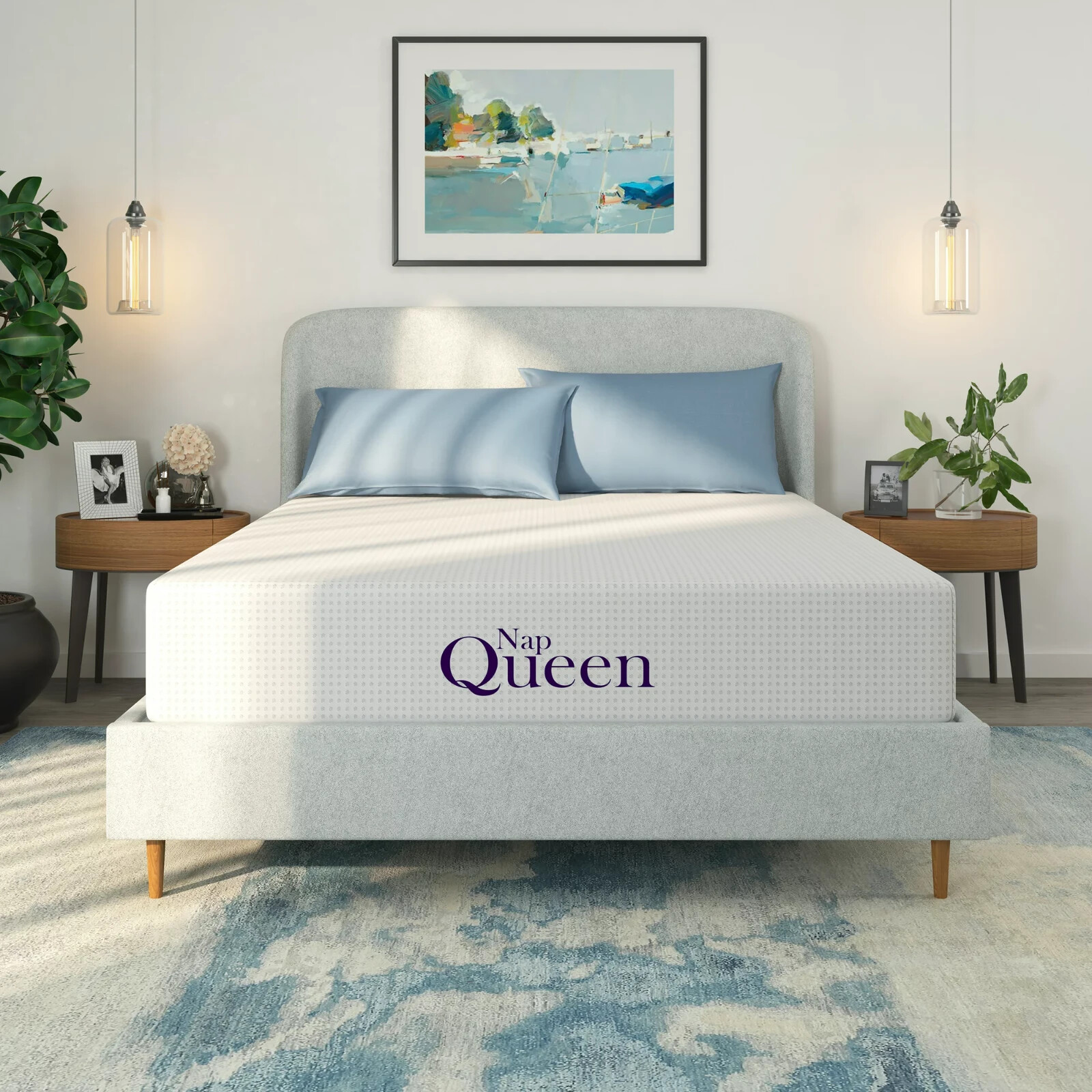 Nap Queen Margaret 12″ Charcoal Memory Foam Mattress – Queen